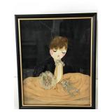 Homemade vintage framed art