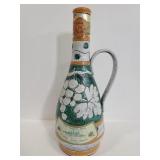 Vintage 1964 Chianti bottle handpainted