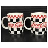 Pair of 1996 Coca-Cola ceramic mugs