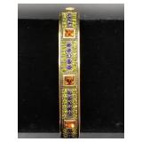 Heidi Daus bangle bracelet with colorful crystals