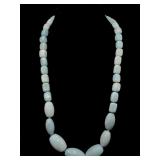 Heavy Amozonite beaded necklace
