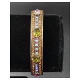 Heidi Daus multicolored crystal bangle bracelet
