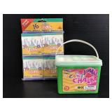 Lot of new white & colored sidewalk chalk