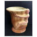Art Deco nude woman cornucopia vase