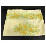 Retro yellow flowers XL cotton pillowcase