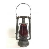 Vintage Dietz Monarch red glass lantern