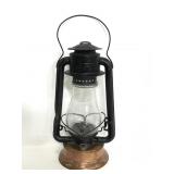 Antique Buhl copper font hurricane lantern