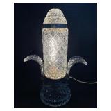 Antique Art Deco torpedo cut glass boudoir lamp