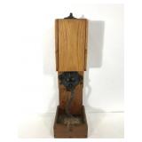 Antique primitive wood coffee grinder