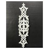 Heavy cast metal fleur de lis door accent