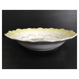 Antique porcelain ornate fox themed serving bowl