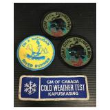 Four vintage patches