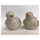 Ceramic bird figurine pair