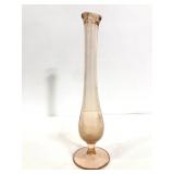 Vintage pink glass bud vase