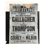 Vintage tag team wrestling poster
