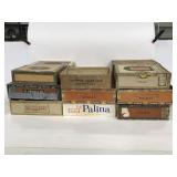 Collection of 18 assorted vintage cigar boxes