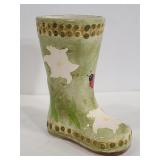 Ceramic rainboot planter