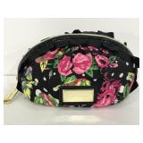 Betsey Johnson vinyl/ fabric floral cosmetic pouch