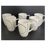 Set of 6 Corelle Coordinates porcelain mugs