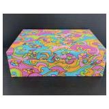 Vintage Mele 2-tier retro leatherette jewelry box