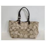 Coach signature tote sateen fabric