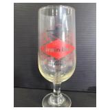 Vintage collectible Grain Belt Beer footed glass