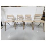Vintage American seating body rest stacking chairs