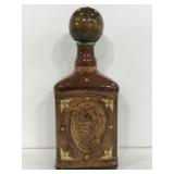 Ceramic and genuine leather Italian decanter