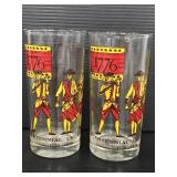 Pair of Bicentennial Celebration 1776-1976 glasses