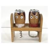 Handpainted bar tool dual purpose shaker set