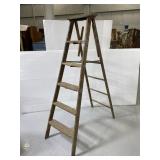 Old 6 foot wooden ladder