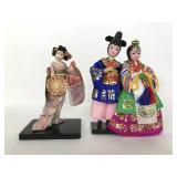 Vintage handcrafted Japanese Geisha dolls