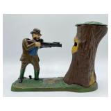 Teddy and the Bear reproduction cast metal bank