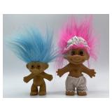 Pair of Troll doll figures