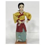 Cloth Korea Doll on stand