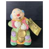 Genuine bisque porcelain clown bell - Jasco