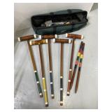 Coleman wooden croquet set w/ carry bag