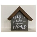 Handcrafted painted wood home sign