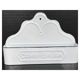 White metal "Comb-brush" holder
