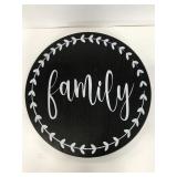 Black painted wood lazy Susan