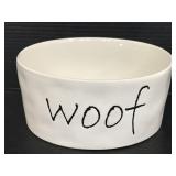 LTD Commodities "woof" ceramic pet bowl