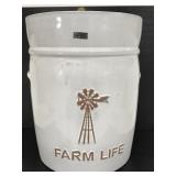 Michael Carr Designs tall ceramic windmill planter