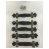 Five Tulead Black handles with mounting screws