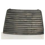 Black metal rear view mirror visor