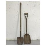 Pair of yard shovels combo