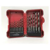 Hyper tough 15-piece brad point drill bit set