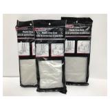 Tool bench plastic drop cloth 3 pack set