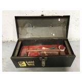 Metal tool box w/ extras!
