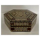 Octagon box w/ micro wood inlay design