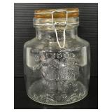 Crownford large clear glass "Cookies" jar